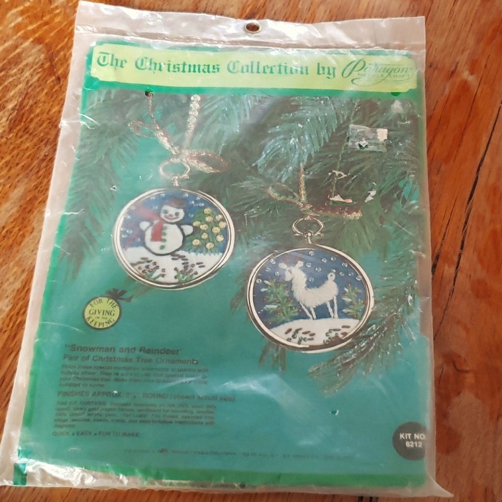 Paragon Needle‎ Craft Snowman Reindeer Ornament Kit